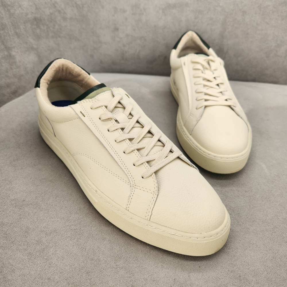 Steve Madden Sneakers Men's 13 White Green Leather Xavvier Low Top Logo New $100